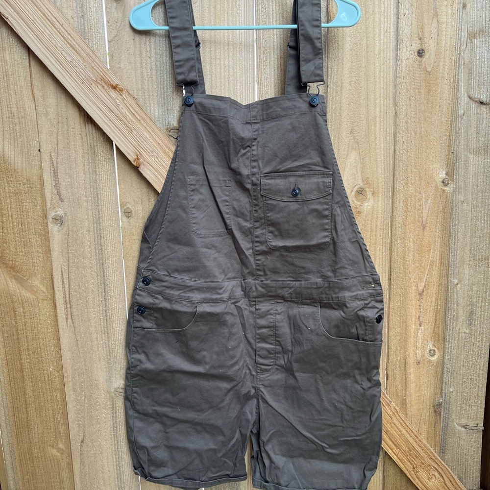 ASOS Green Brown overall shorts - plus size - 36 waist